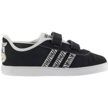 Shoes Children Low top trainers adidas Originals Court Animal Cmf IN Black, Grey