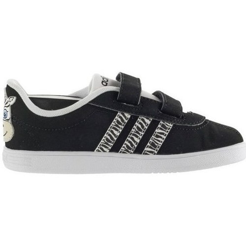 Shoes Children Low top trainers adidas Originals Court Animal Cmf IN Grey, Black
