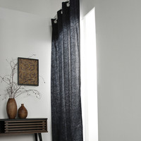 Home Curtains & blinds Today Rideau à oeillets 140/240 coton Teranga Navy Inaya Blue / Navy