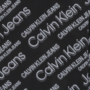 Calvin Klein Jeans SLANTED AOP LOGO RELAXED HOODIE Black