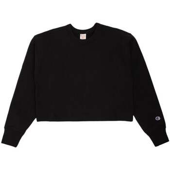 Clothing Women Sweaters Champion Cropped Reverse Weave Black