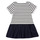 Clothing Girl Short Dresses Petit Bateau BIBIBUS White / Marine