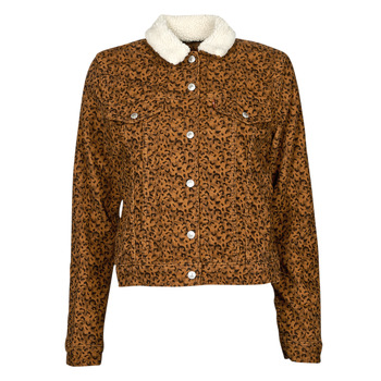 Clothing Women Denim jackets Levi's WT-TRUCKER-SHERPA Scratchy / Leopard / Ginger