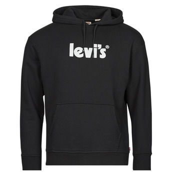 Clothing Men Sweaters Levi's RELAXED GRAPHIC PO Hoodie / Caviar
