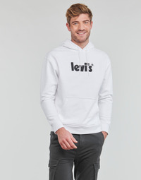 Clothing Men Sweaters Levi's RELAXED GRAPHIC PO Hoodie / White