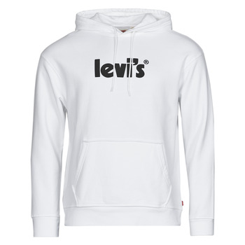 Clothing Men Sweaters Levi's RELAXED GRAPHIC PO Hoodie / White