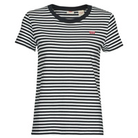 Clothing Women Short-sleeved t-shirts Levi's PERFECT TEE Stripe / Caviar