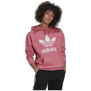 Clothing Women Sweaters adidas Originals Trefoil Hoodie Pink