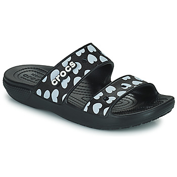 Shoes Women Sandals Crocs CLASSIC CROCS HEART PRINT SANDAL Black / White
