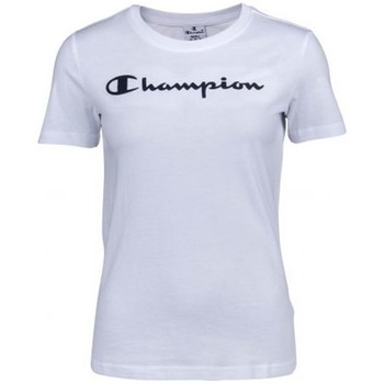 Clothing Women Short-sleeved t-shirts Champion Crewneck Tee White
