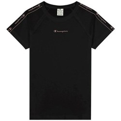 Clothing Women Short-sleeved t-shirts Champion Crewneck Tshirt Black