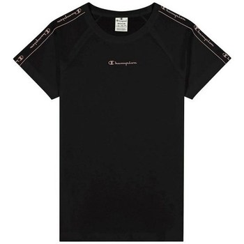 Clothing Women Short-sleeved t-shirts Champion Crewneck Tshirt Black