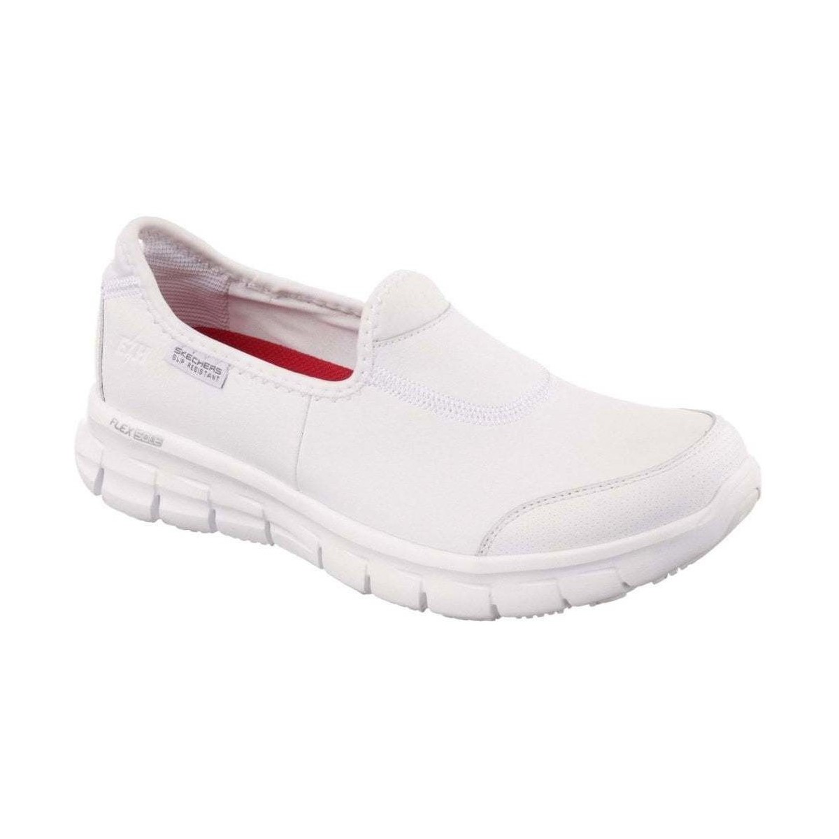 Shoes Women Trainers Skechers Sure Track Womens Slip On Sports Shoes White