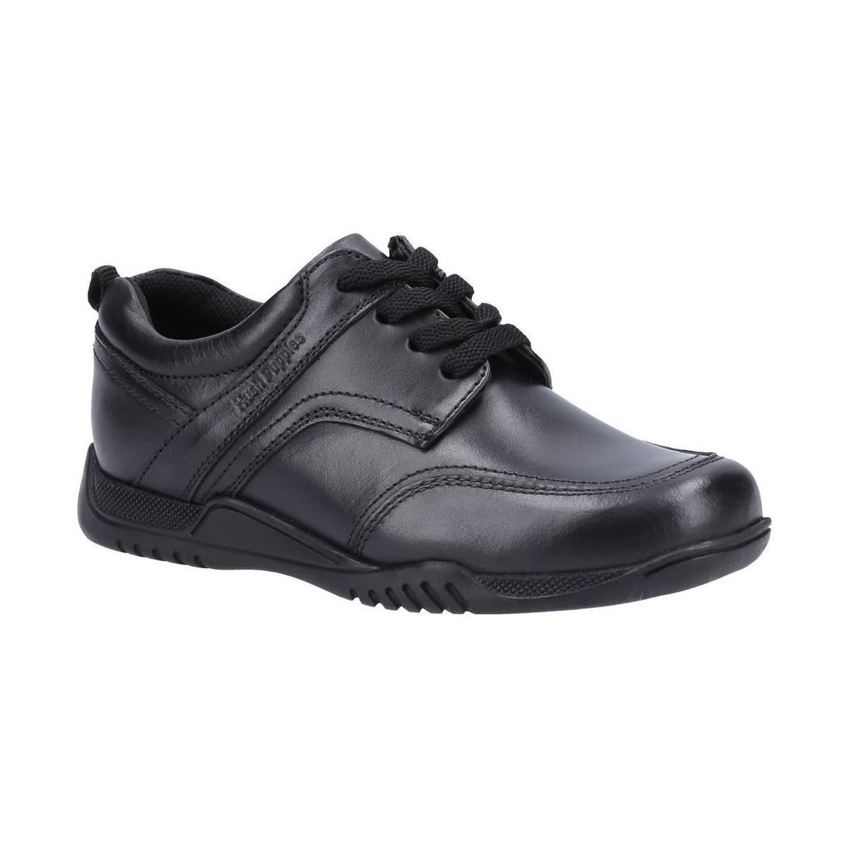 Shoes Boy Derby Shoes & Brogues Hush puppies Harvey Junior Boys School Shoes Black