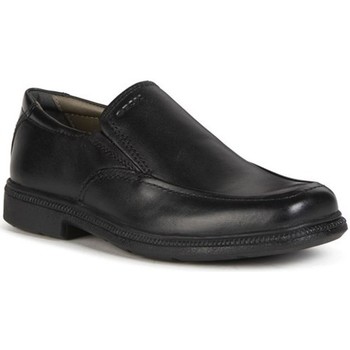 Shoes Boy Loafers Geox Jr Federico Boys School Shoes black
