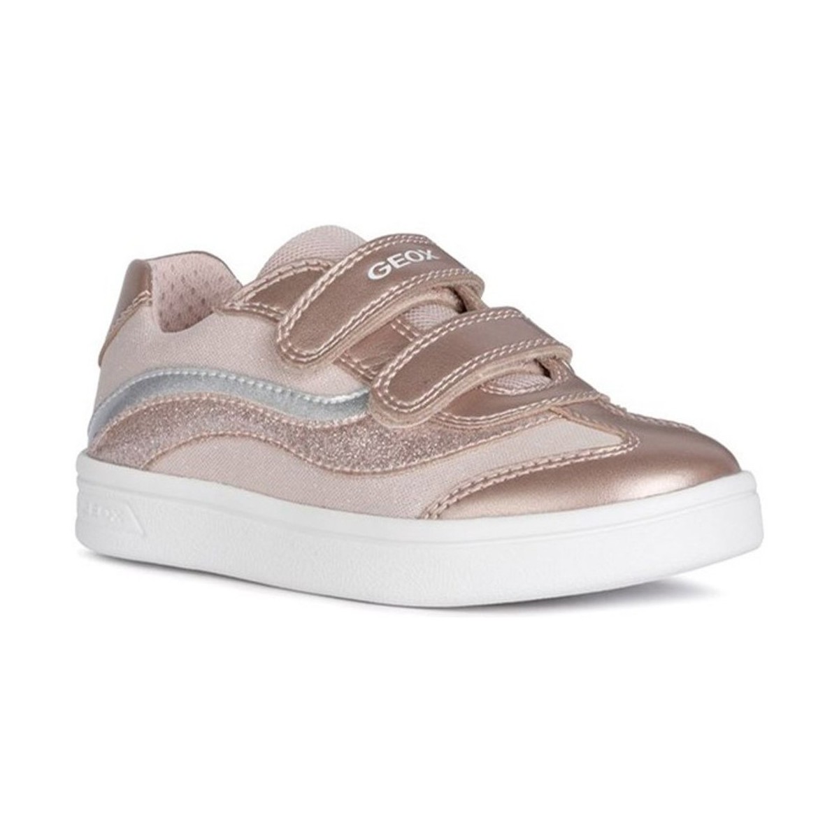 Shoes Girl Trainers Geox DJRock Girls Trainers Pink