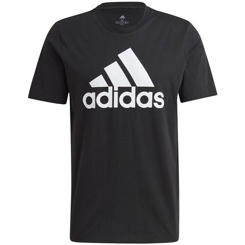 Clothing Men Short-sleeved t-shirts adidas Originals Essentials Big Logo Tee Black