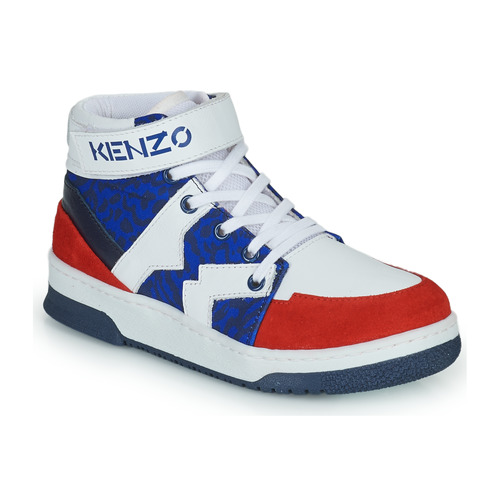 Shoes Boy Hi top trainers Kenzo K29074 Blue / White / Red