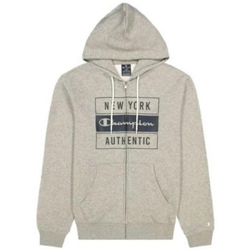 Clothing Men Sweaters Champion Hooded Full Zip Grey
