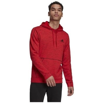 Clothing Men Sweaters adidas Originals Essentials Mélange Embroidered Small Logo Hoodie Red