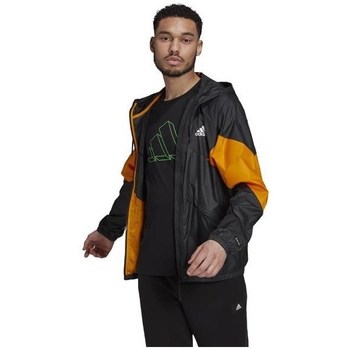 Clothing Men Jackets adidas Originals Back TO Sport Windrdy Black, Orange