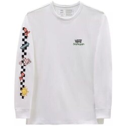 Clothing Men Long sleeved tee-shirts Vans Skateistan Off The Wall White