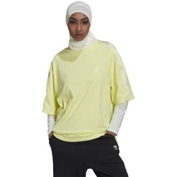 Clothing Women Short-sleeved t-shirts adidas Originals Adicolor Classics Satin Tape Tee Green