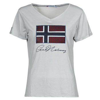Clothing Women Short-sleeved t-shirts Geographical Norway JOISETTE Grey