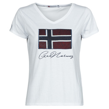 Clothing Women Short-sleeved t-shirts Geographical Norway JOISETTE White