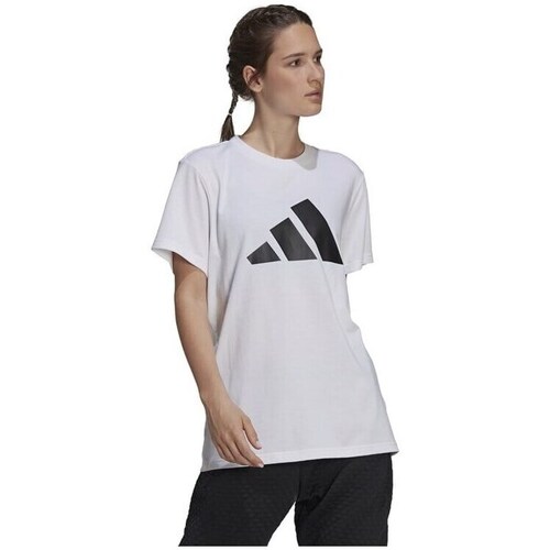 Clothing Women Short-sleeved t-shirts adidas Originals Future Icons Logo Tee White