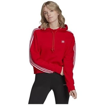 Clothing Women Sweaters adidas Originals Short Hoodie Red