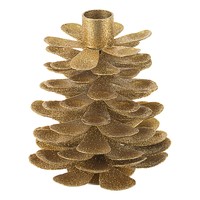 Home Christmas decorations Bizzotto P.CANDELA 1P PINEAL ORO H14 Gold