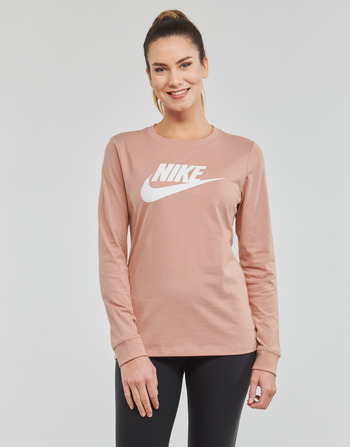 Clothing Women Long sleeved tee-shirts Nike Long-Sleeve T-Shirt Pink / Whisper / White