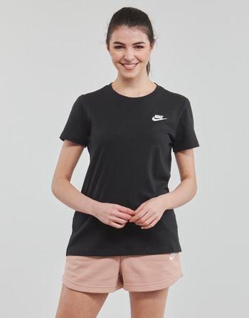 Clothing Women Short-sleeved t-shirts Nike Club T-Shirt  black / White