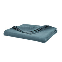 Home Blankets / throws Today Jete de Lit 220/240 Gaze de coton TODAY Essential Paon Blue