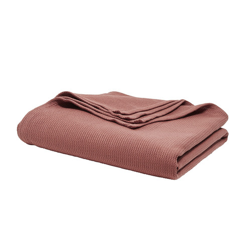 Home Blankets / throws Today Couvre Lit Nid d'Abeille 220/240 Coton TODAY Essential Terracott Terracotta