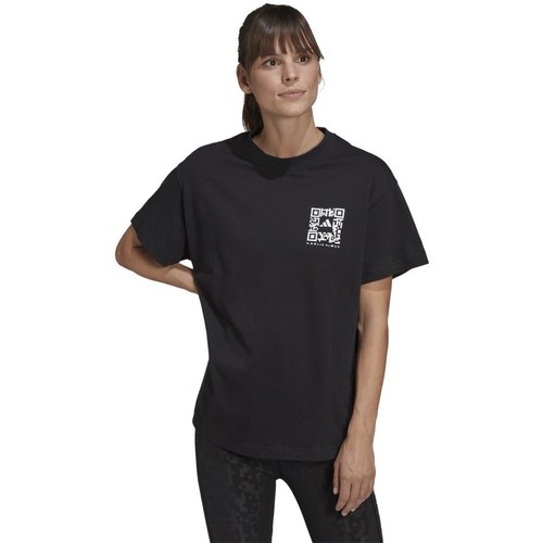 Clothing Women Short-sleeved t-shirts adidas Originals X Karlie Kloss Crop Black