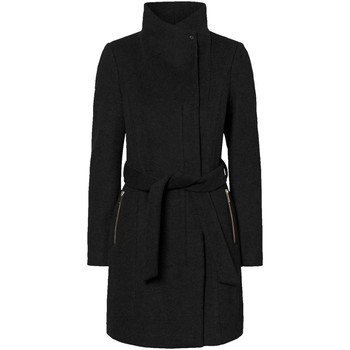 Clothing Women Trench coats Anastasia Black Asymetric Coat Black