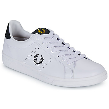 Shoes Men Low top trainers Fred Perry B721 LEATHER White / Marine