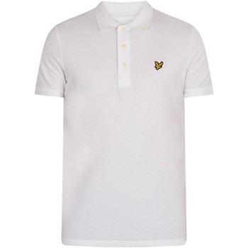Clothing Men Short-sleeved polo shirts Lyle & Scott Organic Cotton Plain Polo Shirt white
