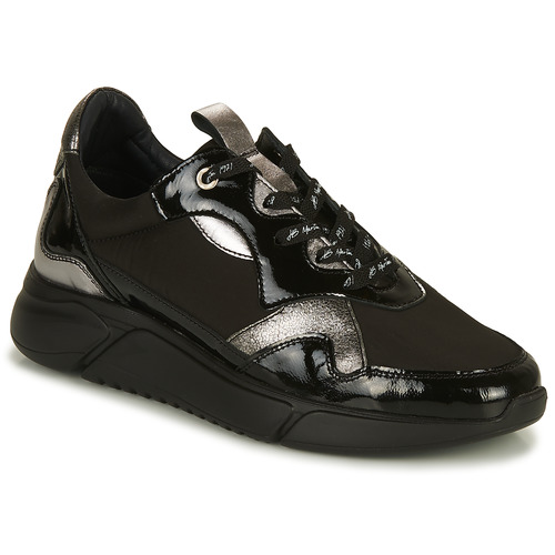 Shoes Women Low top trainers JB Martin FADO Canvas / Black / Leather / Black