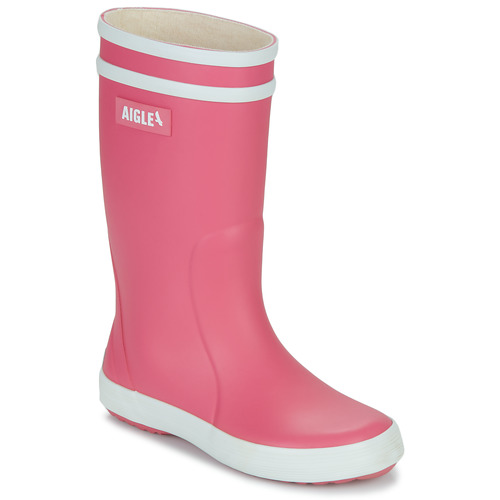 Shoes Girl Wellington boots Aigle LOLLY POP 2 Pink / White
