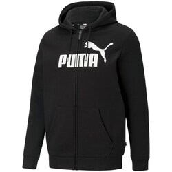 Clothing Men Sweaters Puma Essentials Big Logo Fullzip Hoodie Black