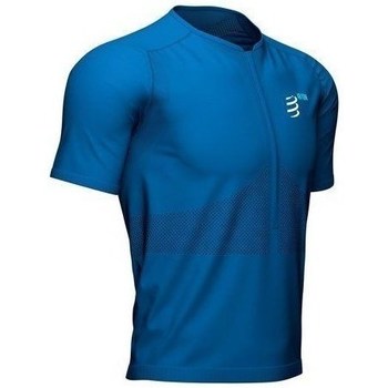 Clothing Men Short-sleeved t-shirts Compressport Trail Halfzip Fitted SS Blue