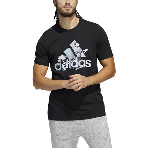 Clothing Men Short-sleeved t-shirts adidas Originals Fluid Bos GT Grey, Black