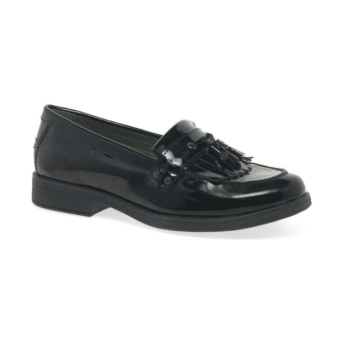Shoes Girl Derby Shoes & Brogues Geox Agata Tassle Girls Senior School Shoes black