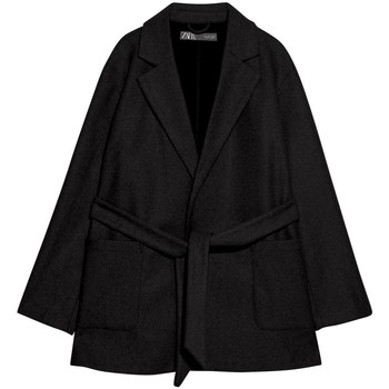 Clothing Women Coats Anastasia Fashions Black Wrap Jacket Black