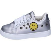 Shoes Girl Low top trainers Smiley BJ987 Silver