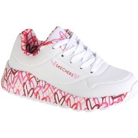 Shoes Children Low top trainers Skechers Uno Lite Lovely Luv White
