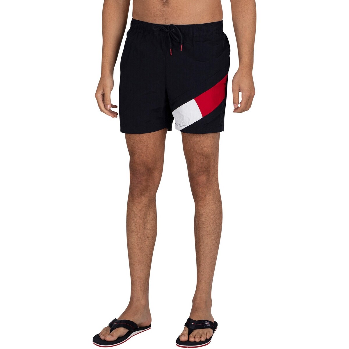 Clothing Men Shorts / Bermudas Tommy Hilfiger Big Logo Drawstring Slim Swim Shorts blue